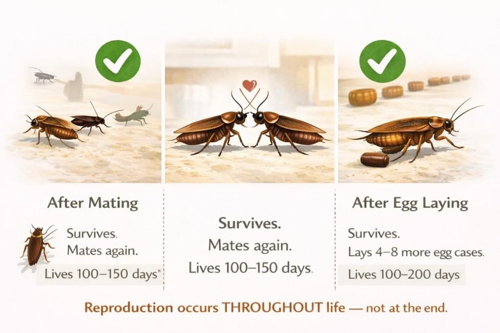 Do Male Roaches Die After Mating?